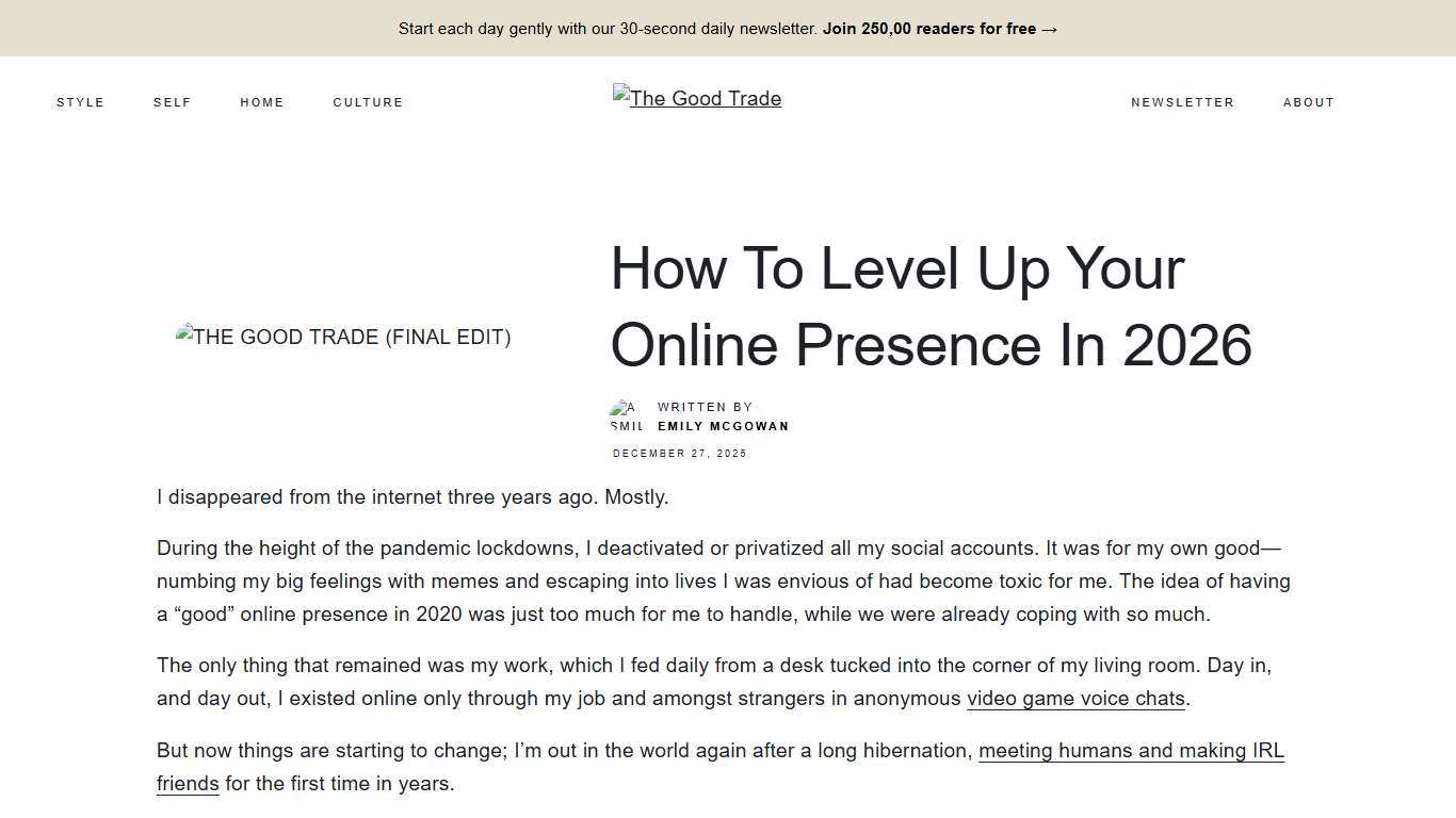 How To Level Up Your Online Presence In 2026 - The Good Trade